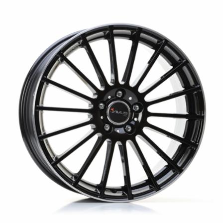 Cerchi in lega AVUS modello AC-M03 finitura BLACK POLISHED LIP dimensione 6,5x16