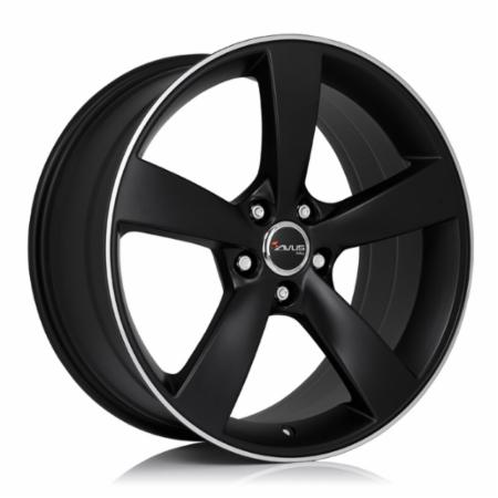 Cerchi in lega AVUS modello AF10 finitura MATT BLACK POLISHED dimensione 7,5x17